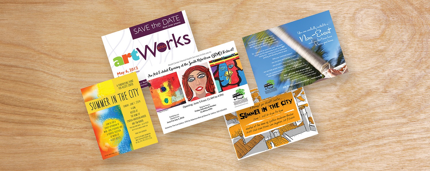 Event branding, direct mail, print collateral and e newsletter design